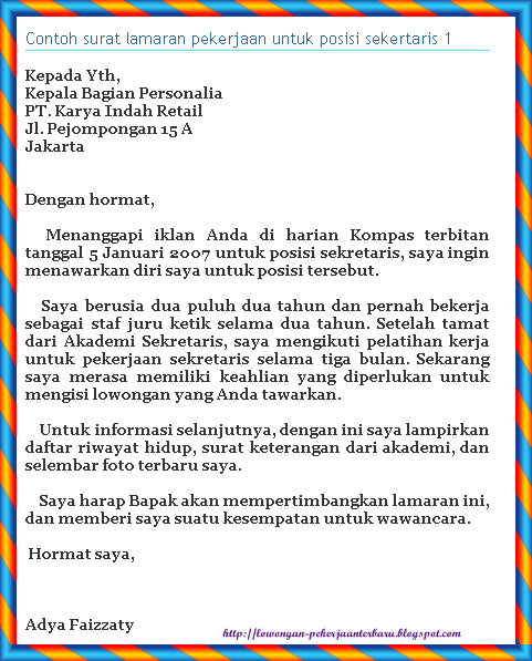 Contoh Surat Resmi Sekolah Dasar Surat Ras